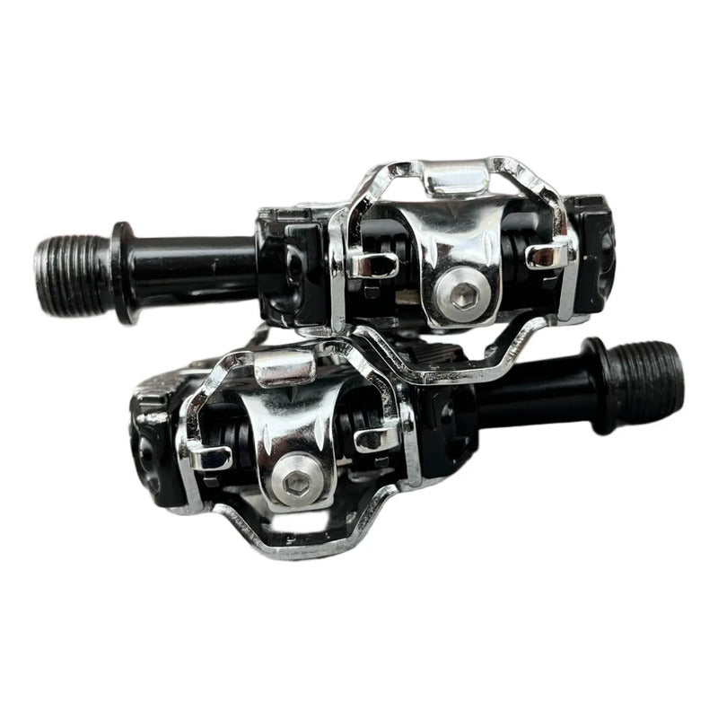 Pedales Clip Spd Bicicleta Mtb Rockrider Xc Race Plateado/negro