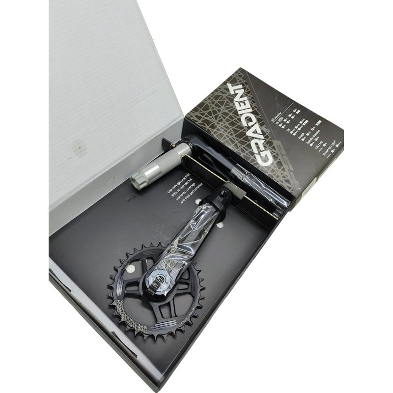 Crank Bielas Multiplicacion Mono Plato Fsa Gradient 32t Bb30 Negro