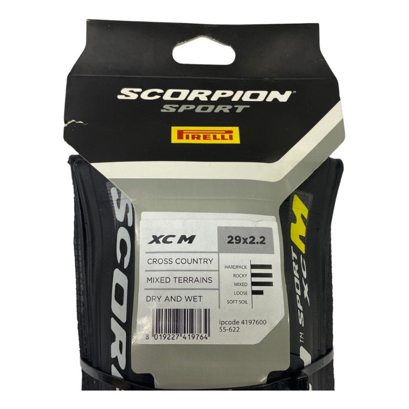 Llanta Bicicleta Pirelli Scorpion Sport Xc M 29 2.2 Tubeless Negro