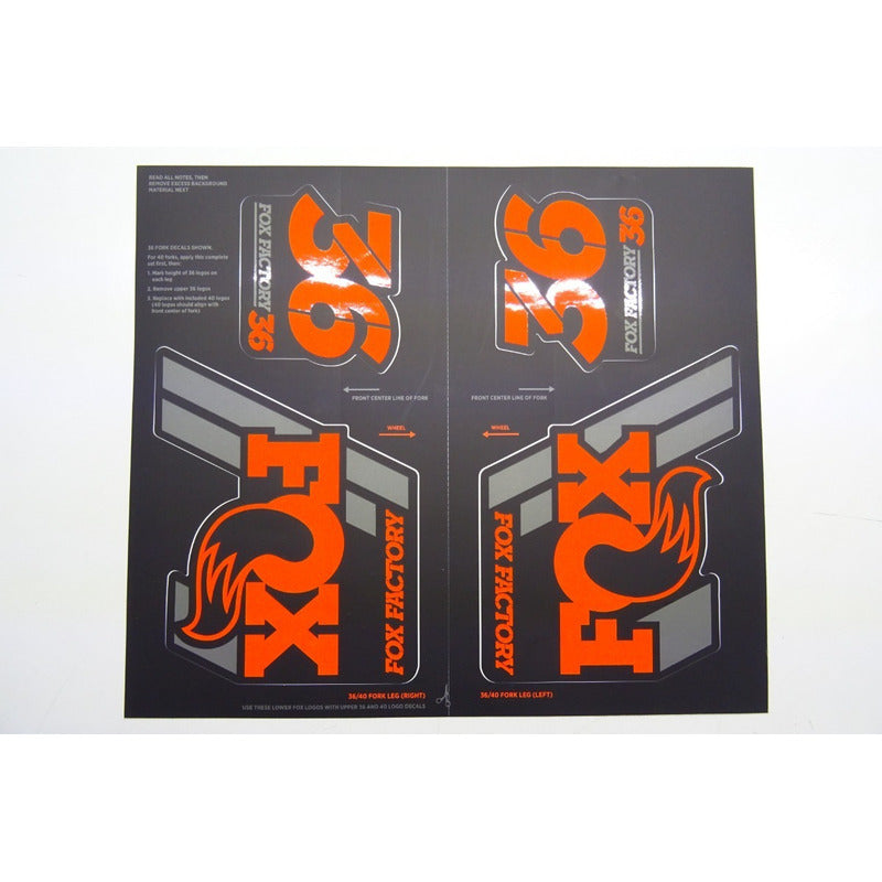 Calcomanias Suspension Amortiguador Fox 32 34 36 40 Naranja