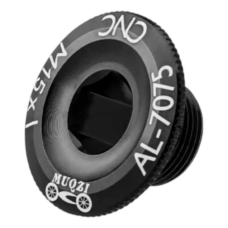 Tapa Biela Tornillo Tuerca Precarga Multiplicación Crank M15 Negro