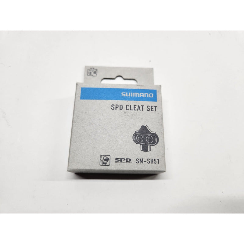 Placas Calas Shimano Spd Sm-sh51 Para Pedales Bicicleta Mtb Negro / Plateado