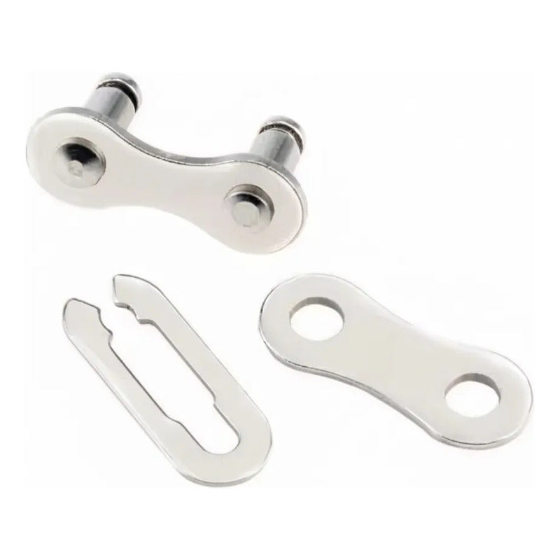 2x Candado Rápido Quick-link Power Link Cadena 1 Paso Plateado