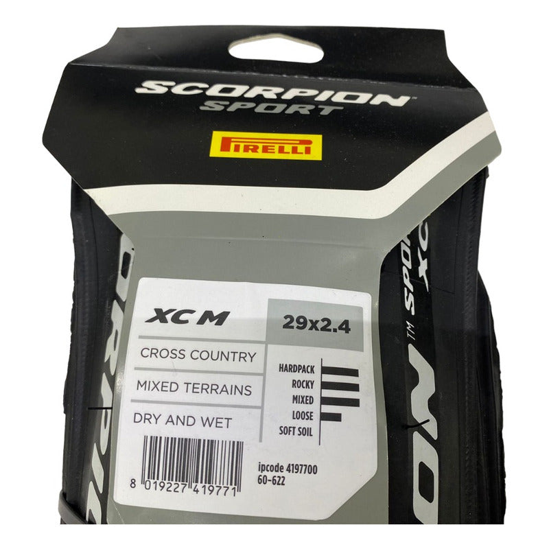 Llanta Bicicleta Pirelli Scorpion Sport Xc M 29 2.4 Tubeless Negro