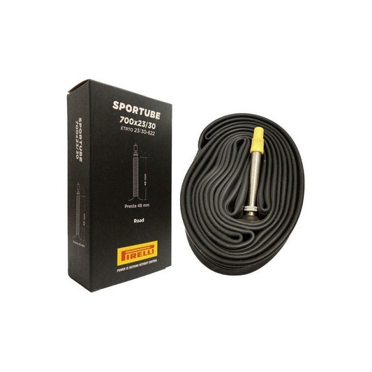 Camara Pirelli Valvula Presta Francesa 700 23 30c 48mm Presta Negro