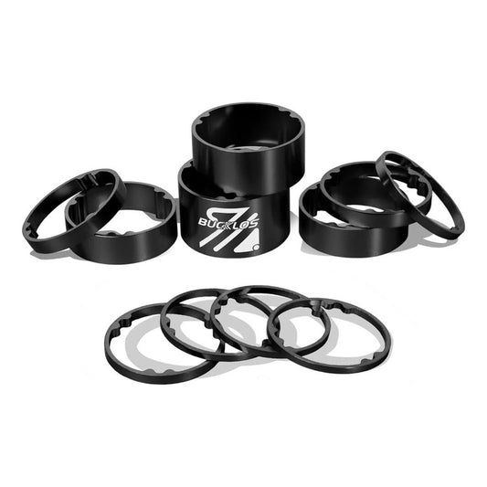 Set 11 Espaciadores Tubo Tazas Dirección 1 1/8 Negro Bici Negro 7.7 Cm