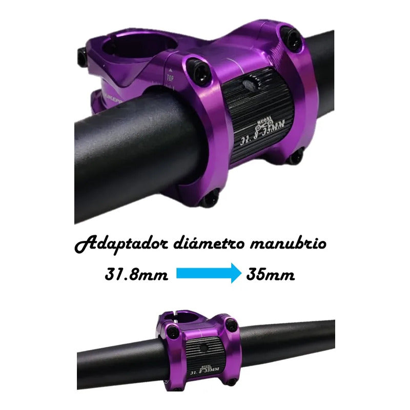 Adaptador Manubrio 31.8mm A 35mm Para Bicicletas Negro