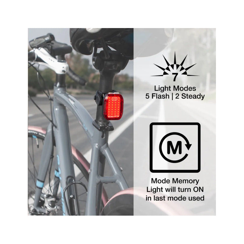 Lampara Niterider Vmax + 180 Lumens Trasera P Bicicleta Negro/rojo