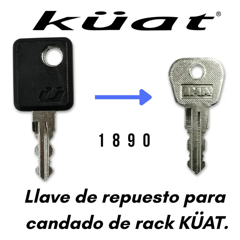 Repuesto Llave Candado Portabicicletas Tiron Kuat 1890 Plateado