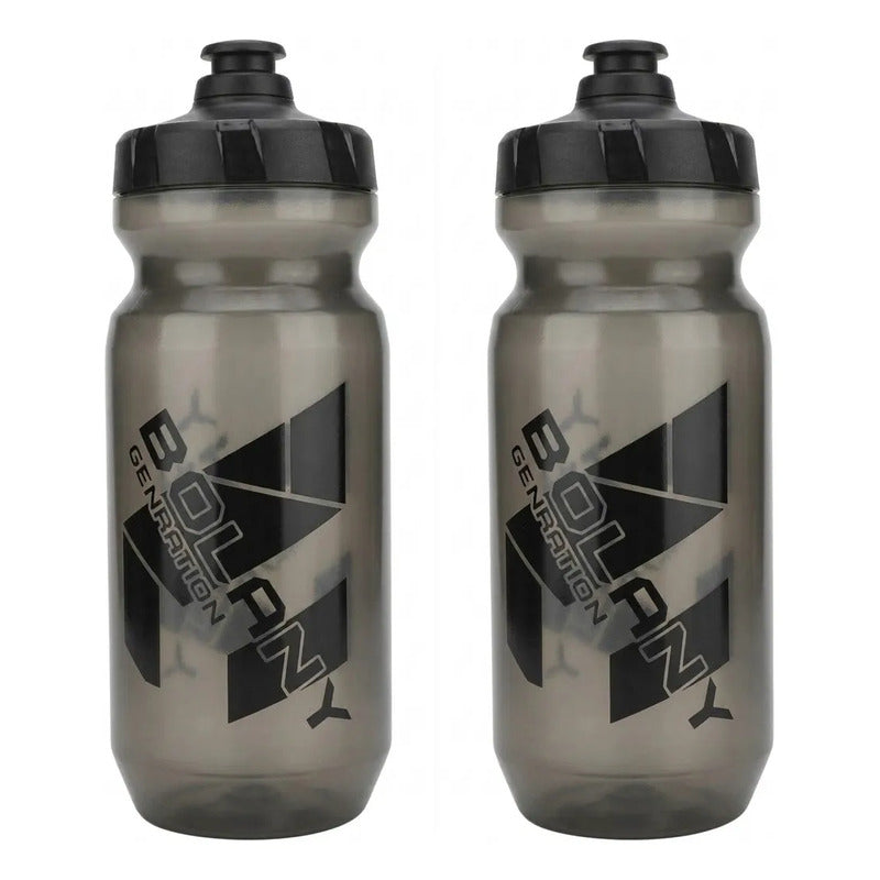 Par Anforas Termo Bidon 610ml Bicicleta Ciclismo Mtb Ruta Negro